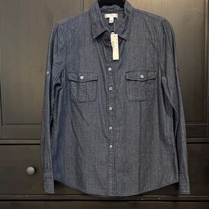 J. Crew Indigo Chambray Button-Down Shirt